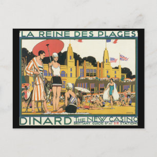 Dinard the New Casino_Vintage Travel Briefkaart