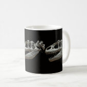 Dinasour Squelette de café blanc Mug (Devant droit)