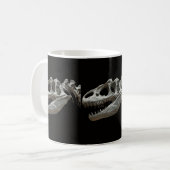 Dinasour Squelette de café blanc Mug (Devant gauche)