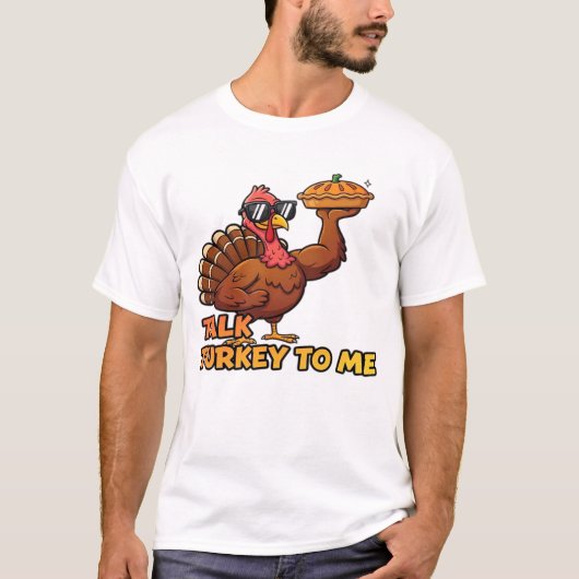 Dinde cool drôle de Thanksgiving T-Shirt classique (Devant)