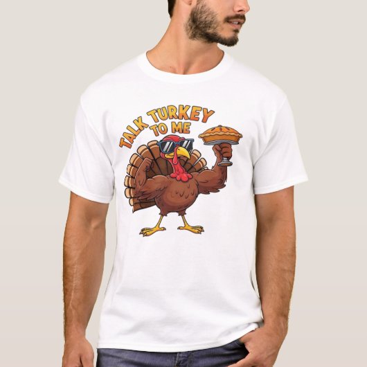 Dinde Cool Thanksgiving Drôle T-Shirt Oversized.p (Devant)