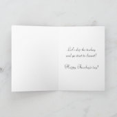 Dinde drôle Joyeux Thanksgiving Carte de service d (Intérieur)
