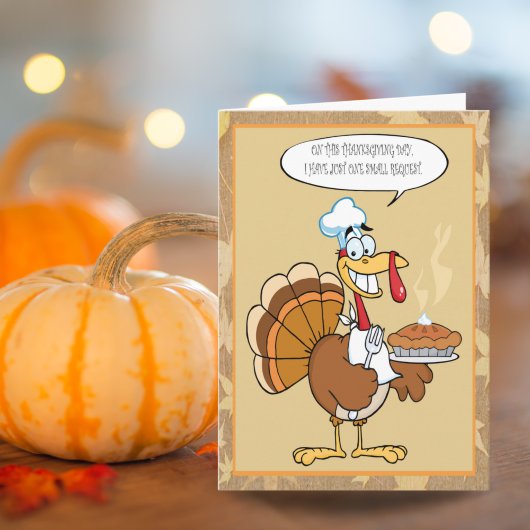 Dinde drôle Joyeux Thanksgiving Carte de service d