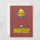 Dinde Invitation Anniversaire Personnalisée Unique (Dos)