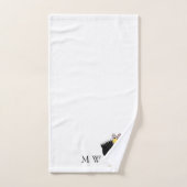 Dinde Monogrammé Design (Serviette à main)