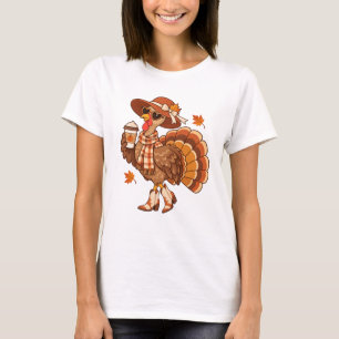 Dinde Pumpkin Spice, T-shirt de Thanksgiving migno