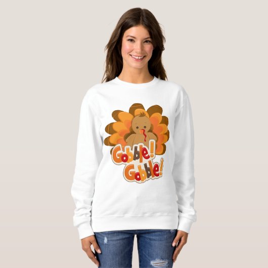 Dinde Thanksgiving sweatshirt de vacances (Devant entier)