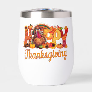 Dindes de Thanksgiving heureux tombent