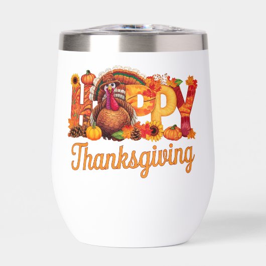 Dindes de Thanksgiving heureux tombent (Avant)