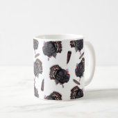 Dindes et plumes - Mug de café blanc (Devant droit)