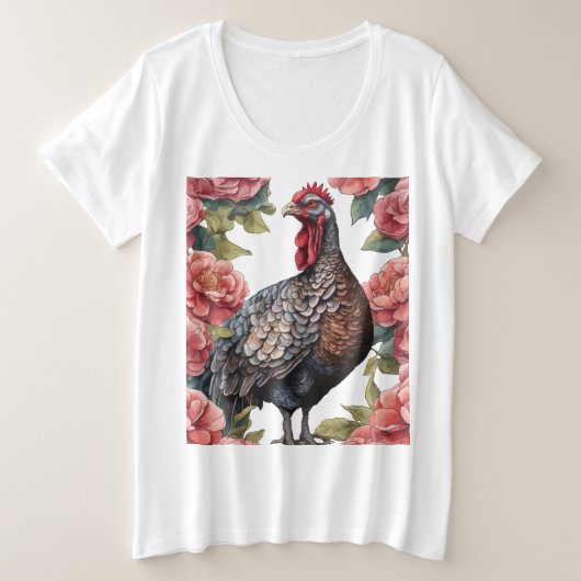Dindon sauvage d'Alabama avec fleurs de camélia (Design devant)