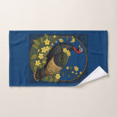 Dindon sauvage et fleurs de jasmin  (Serviette à main)