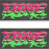 Dine Vorname Name Graffiti Aufkleber Sticker (Voorkant)