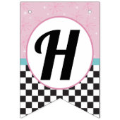 Diner 1950 Joyeux drapeau de Bunting d'anniversair (Deuxième drapeau)