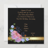 Dîner 50e anniversaire invitation orchidées (Dos)