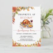 Dîner Amical Dîner De Thanksgiving Invitation (Debout devant)