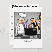 Dîner amusant Invitations "Spectickles" Humour (Devant / Derrière)