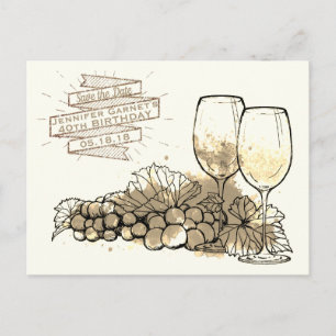 Dîner au vin, invitation à l'avance, fête d'annive