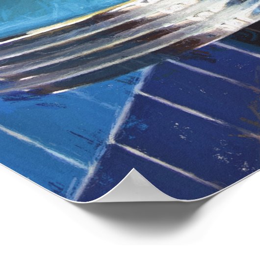 Diner Bar Stools Impressionisme Poster (Hoek)