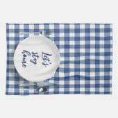 Diner Bord op Blue Gingham Theedoek (Horizontaal)