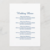 Diner bruiloft menu met nautische boot anker logo (Voorkant)