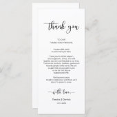 Dîner Cadre Merci, Carte de police noire (Devant / Derrière)