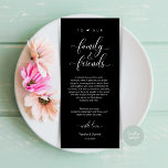 Dîner Cadre Merci, Carte noire classique<br><div class="desc">Partagez l'amour et montrez votre appréciation à vos invités, quand ils s'assoient à leur siège et lisent cette carte de remerciement personnalisée et charmante. C'est une façon merveilleuse de commencer votre fête spéciale ! Cette carte vous donnera le ton pour un événement inoubliable. Le carte de remerciements est doté d'un...</div>