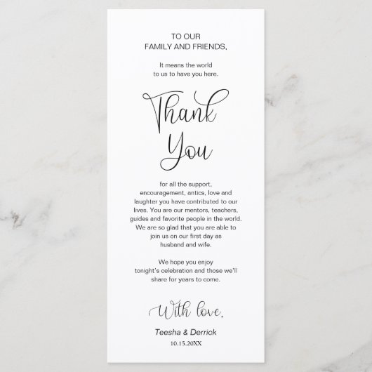 Dîner Cadre Merci, Cartes de Police Noires (Devant)