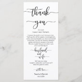 Dîner Cadre Merci, Cartes de Script Noir (Devant)