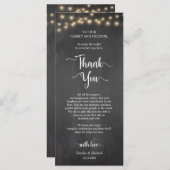 Dîner Cadre Merci, Cartes Rustiques (Devant / Derrière)