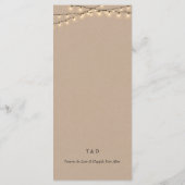 Dîner Cadre Merci, Cartes Rustiques Kraft (Dos)