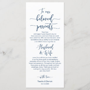 Dîner Cadre, Merci Navy Blue, Carte