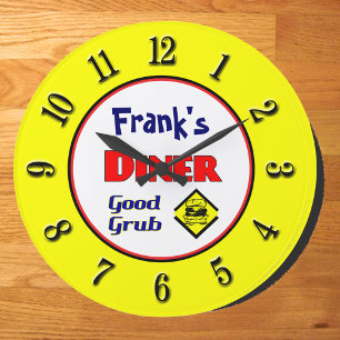 Diner Custom Retro Wall Clock Grote Klok