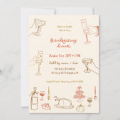 Dîner d'action d'amitié invitation lunatique (Devant)