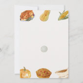 Dîner d'action de grâce Invitation (Dos)