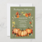 Dîner d'action de grâce Invitation (Devant)