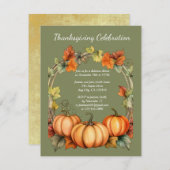 Dîner d'action de grâce Invitation (Devant / Derrière)
