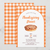 Dîner d'action de grâce Invitation rustique (Devant / Derrière)