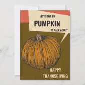 Dîner d'action de grâces amusant Invitation (Dos)