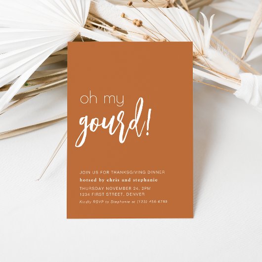 Dîner d'action de grâces amusant Invitation