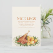 Dîner d'action de grâces amusant Invitation (Debout devant)