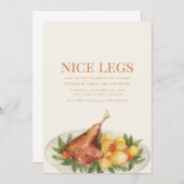 Dîner d'action de grâces amusant Invitation (Devant / Derrière)