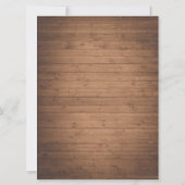 Dîner d'action de grâces Carte d'invitation en boi (Dos)