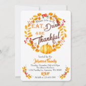 Dîner d'action de grâces d'automne Invitation (Devant)