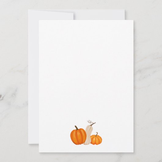 Dîner d'action de grâces d'automne Invitation avec (Dos)