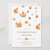 Dîner d'action de grâces de saison Invitation (Devant)
