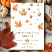 Dîner d'action de grâces de saison Invitation