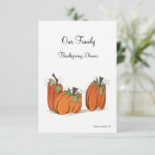 Dîner d'action de grâces en famille Invitation (Debout devant)