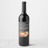 Dîner d'action de grâces Étiquettes de vin personn (Devant)