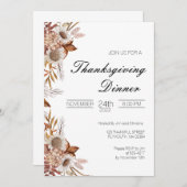 Dîner d'action de grâces Invitation (Devant / Derrière)
